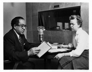 McKinney, right, with Langston Hughes, left.